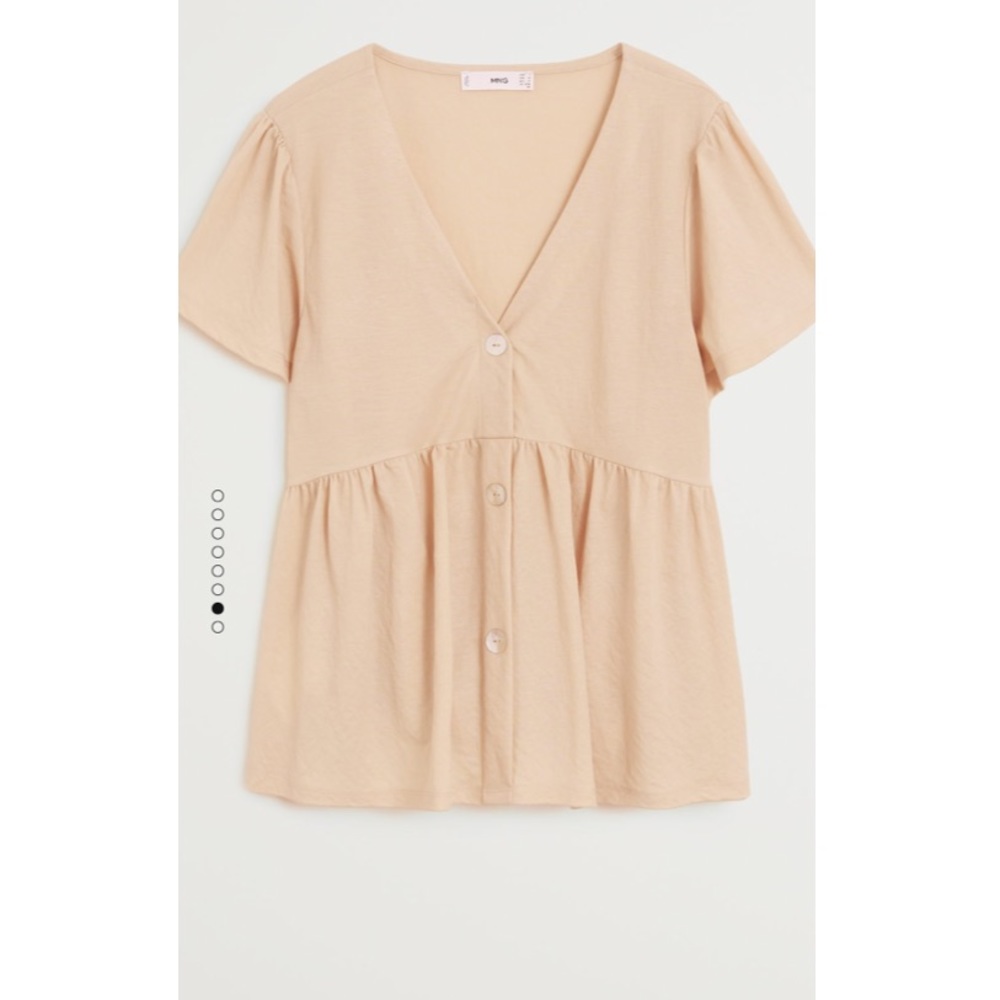 MANGO Flared Blouse and Fluid Culotte Pants Set - Picture 6 of 7
